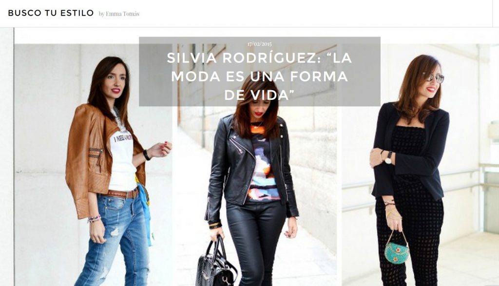  Entrevista de el blog de silvia para Busco tu estilo