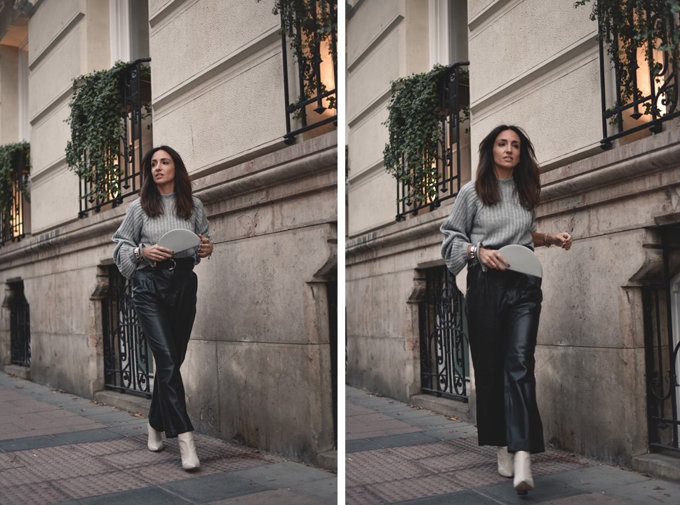 Pantalon slouchy polipiel en negro de la marca Noisy May.